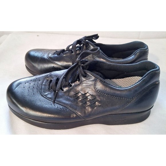 SAS Womens Black Leather Comfort Shoes US Size 9 1/2 5G Orthopedic Support - Picture 4 of 9